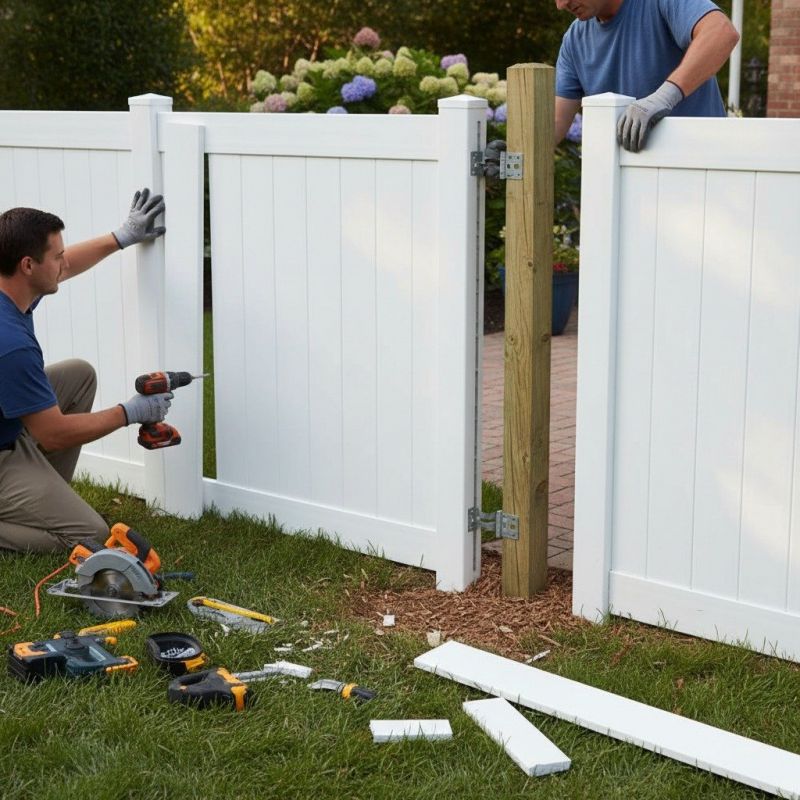 Vinyl Fence Replacement detail